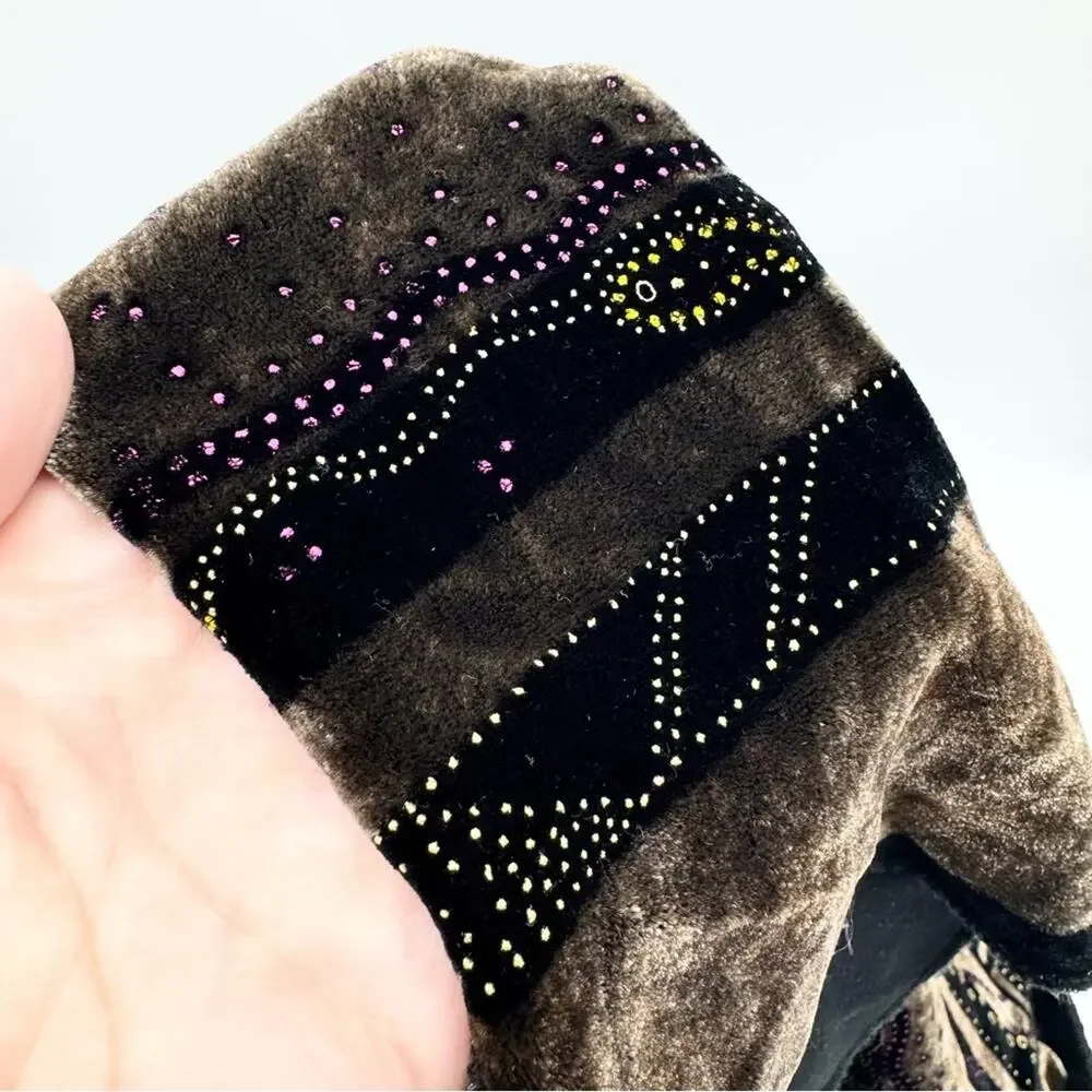 Velvet‎ Made in Italy Silk Blend Dark Romantic Whimsigoth Wrap Scarf Office Glam